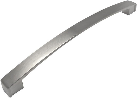 616-192SN Satin Nickel Modern Cabinet Arch Handle Pull - 7.5 Inch (192mm) Hole Centers